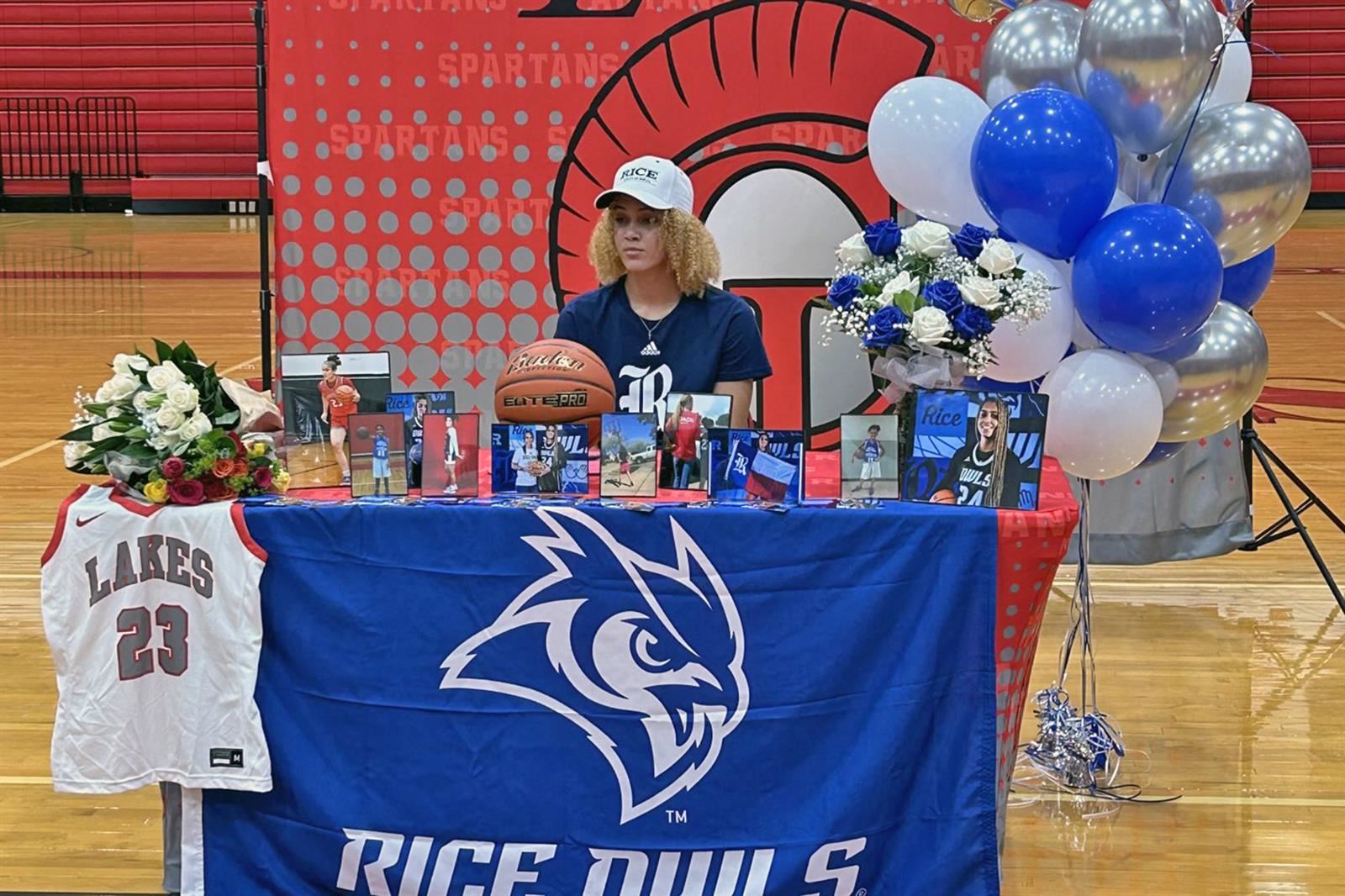 Cypress Lakes High School senior Aniah Alexis signed her letter of intent to play basketball at Rice University.